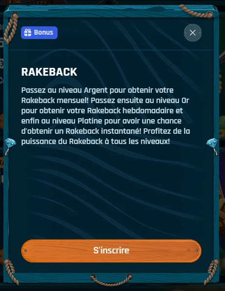 Présentation du système de rakeback Ringospin avec les niveaux Argent, Or et Platine